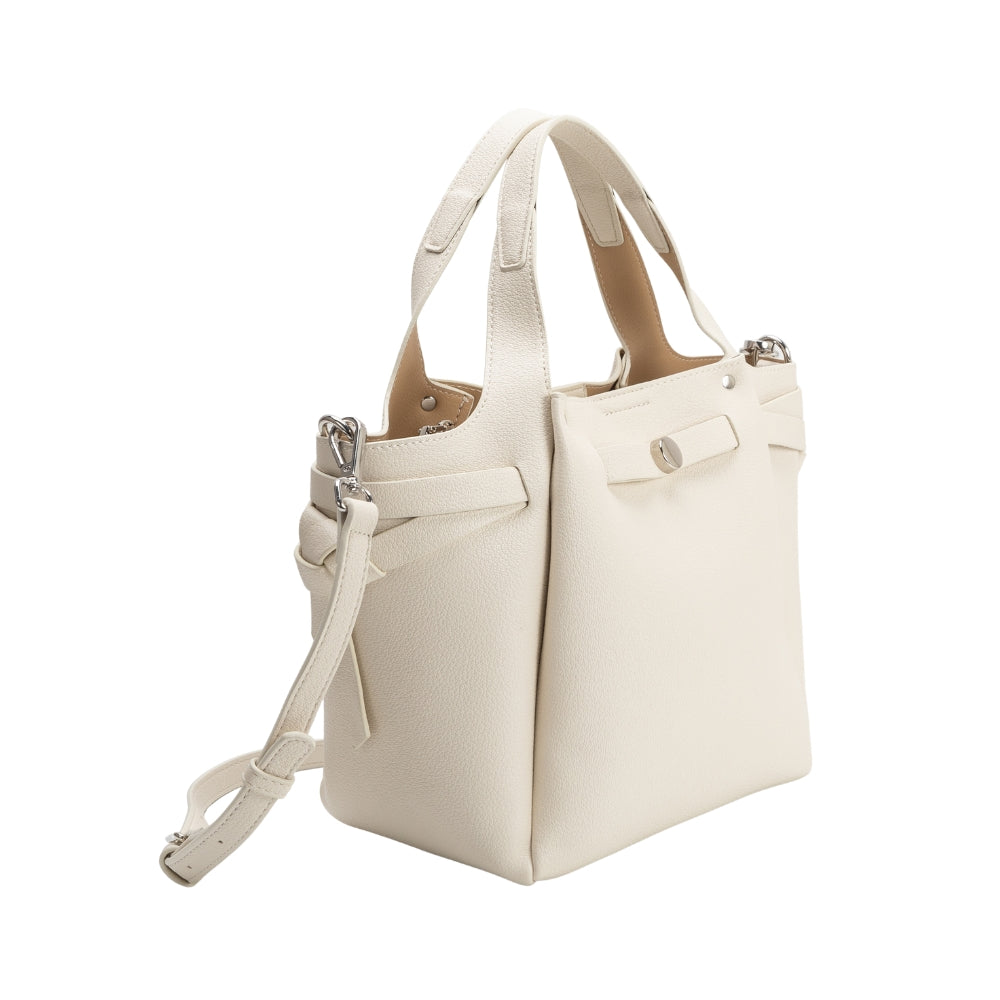 Sac Porté Main Boucle et Bouton Écru Laurence vue du produit 2