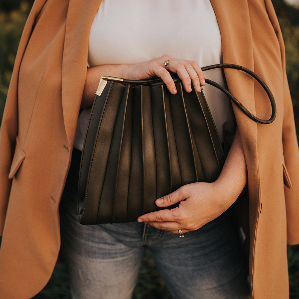 Sac Porté Épaule Plissé Olive Noémie vue du produit 7