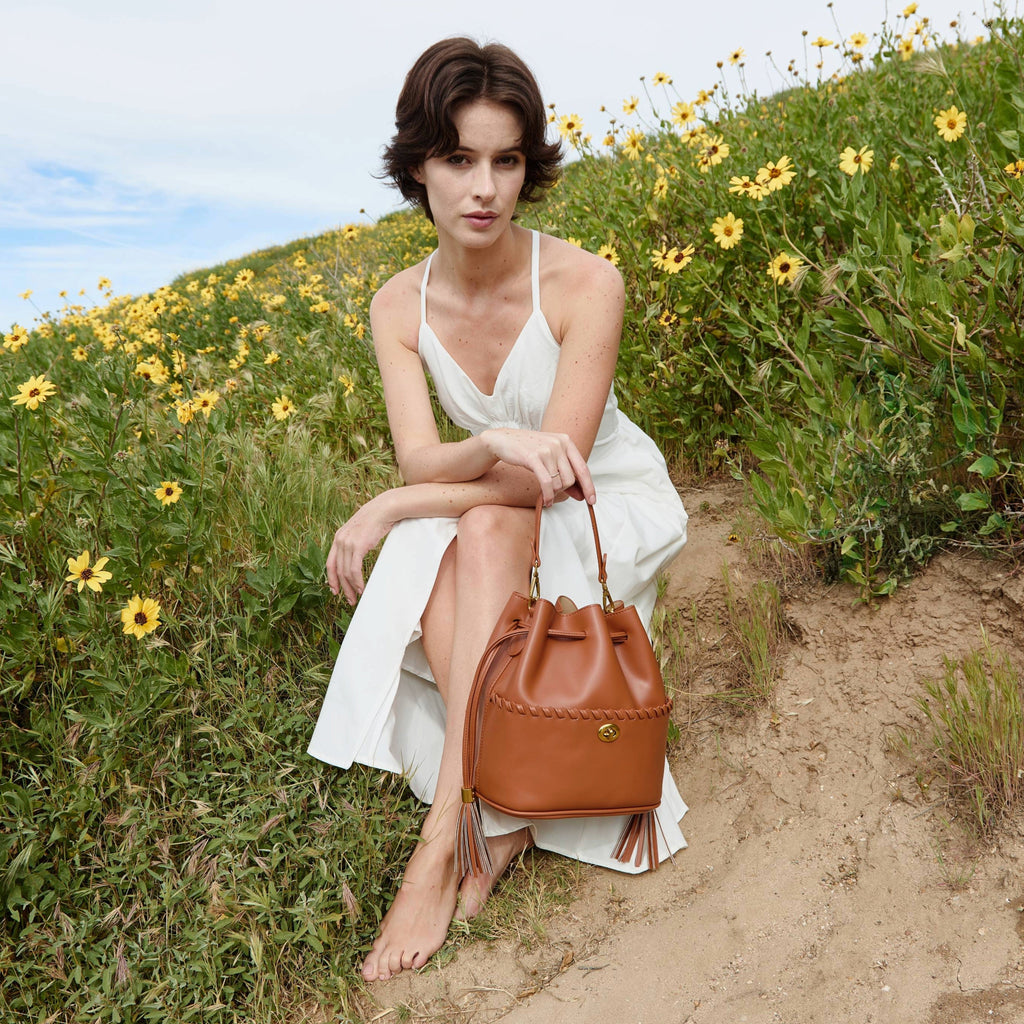 Sac Seau Cordon et Pompon Écru Cordélia vue du produit 9