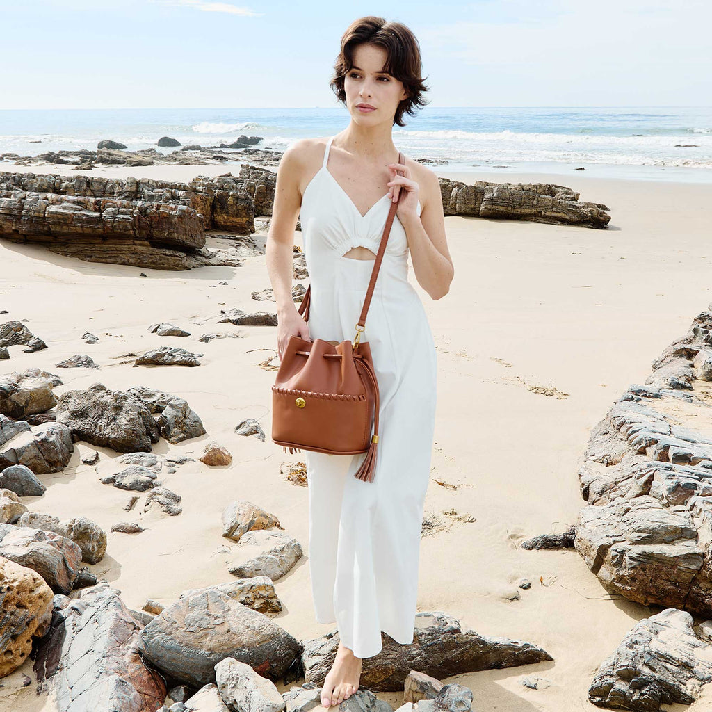 Sac Seau Cordon et Pompon Écru Cordélia vue du produit 11