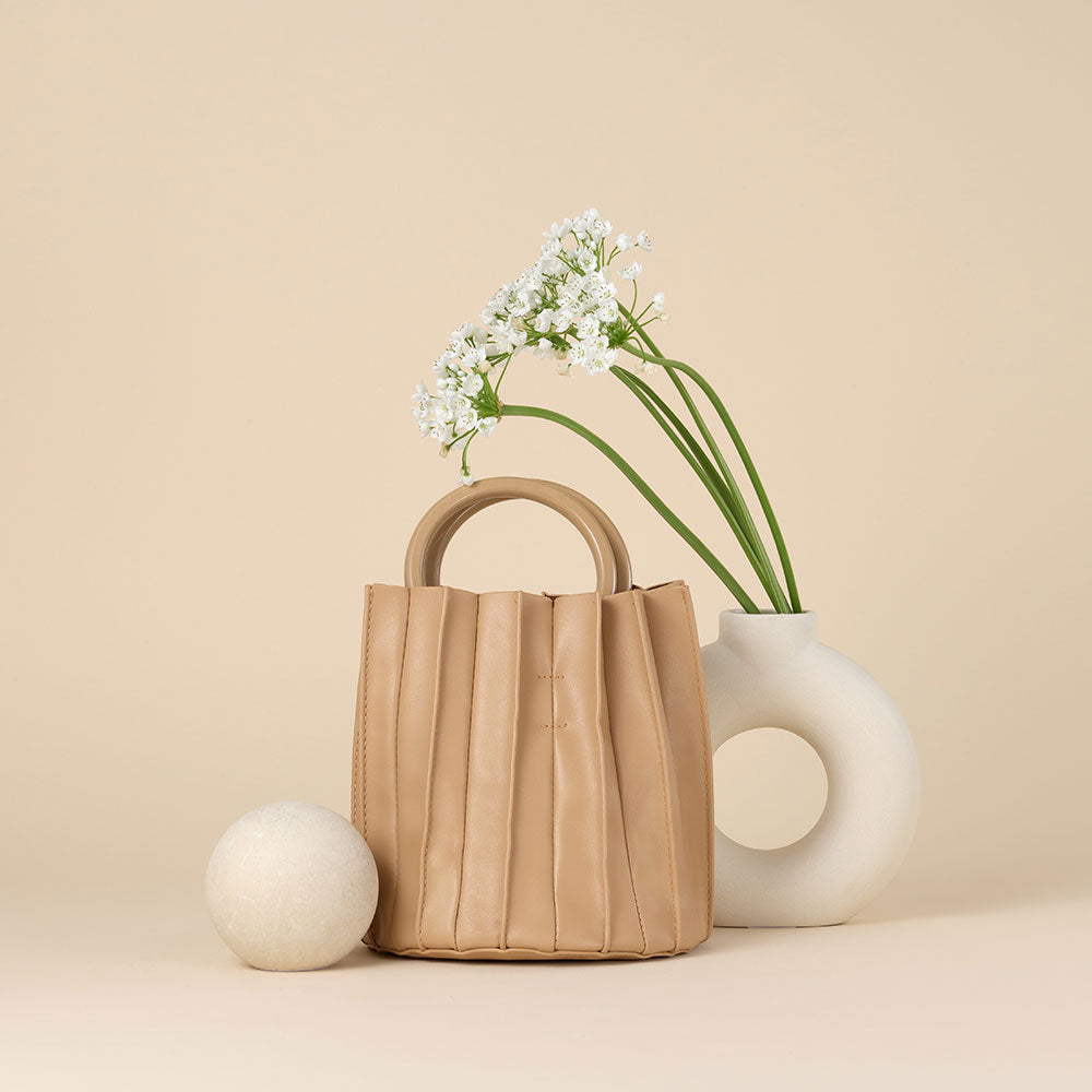 Sac Seau Plissé Accordéon Fauve Adèle vue du produit 6
