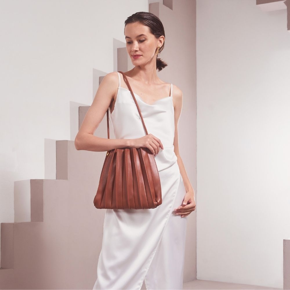 Sac Porté Épaule Plissé Cognac Ariane vue du produit 8