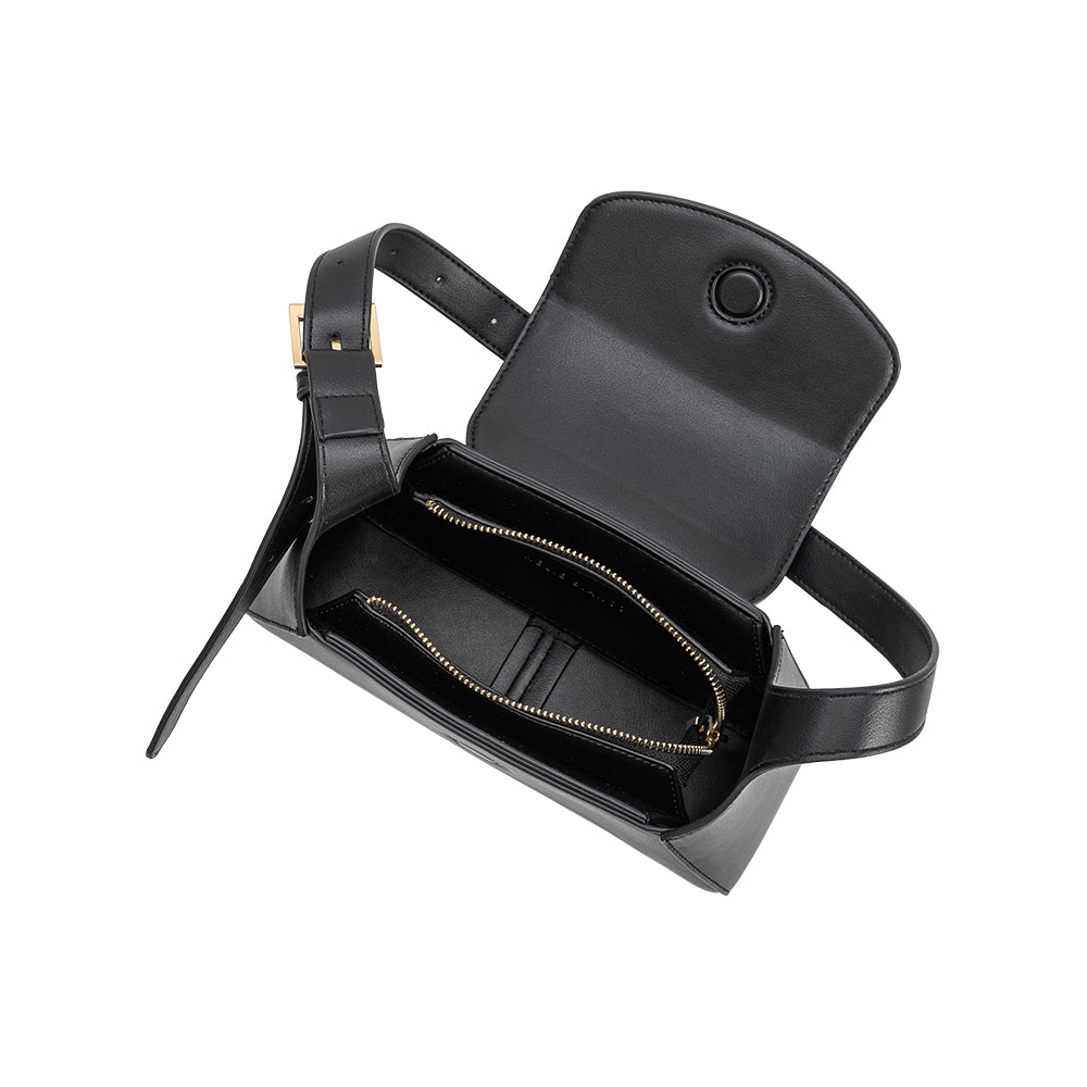 Petit Sac Porté Épaule Épuré Noir Yvonne vue du produit 4