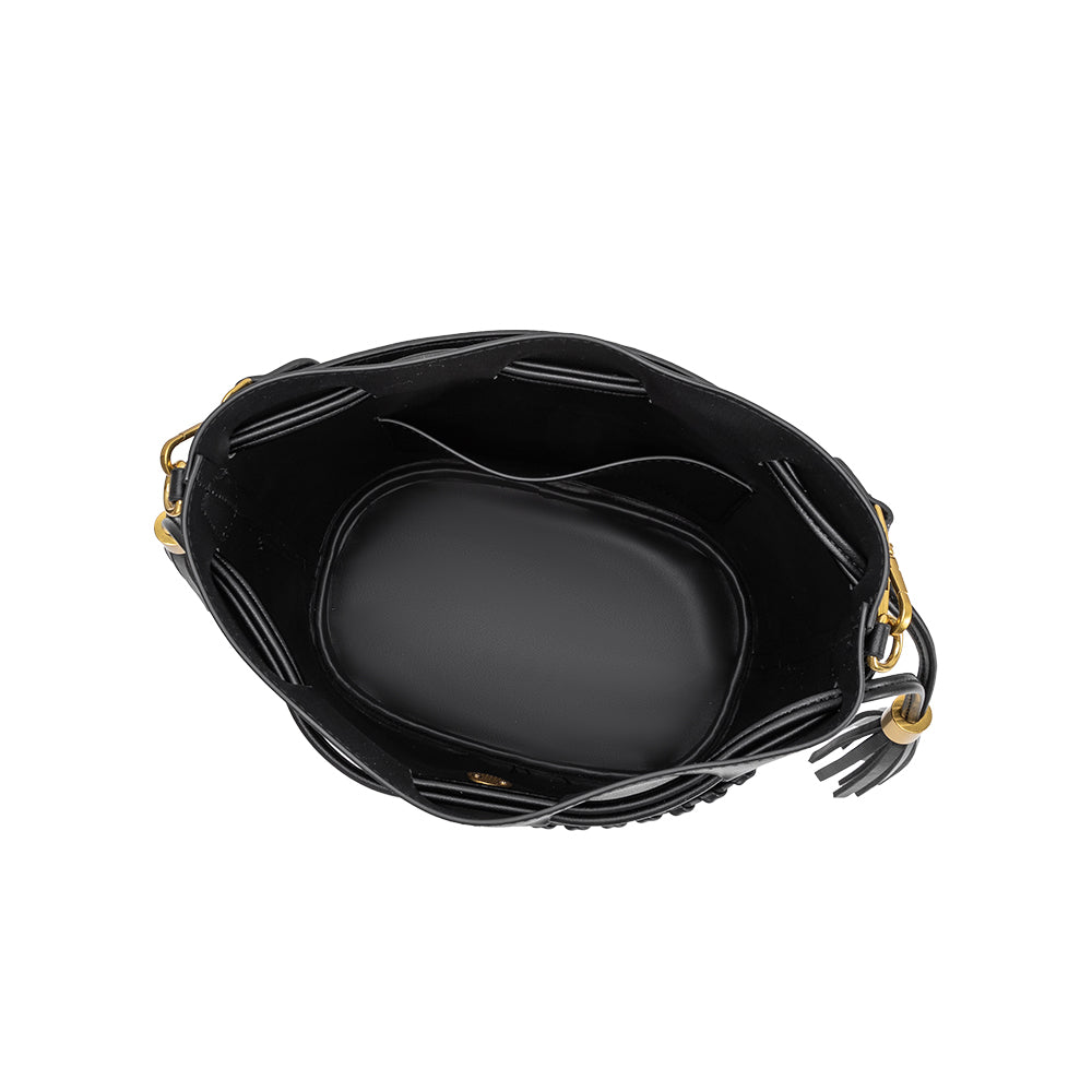Sac Seau Cordon et Pompon Noir Constance vue du produit 5