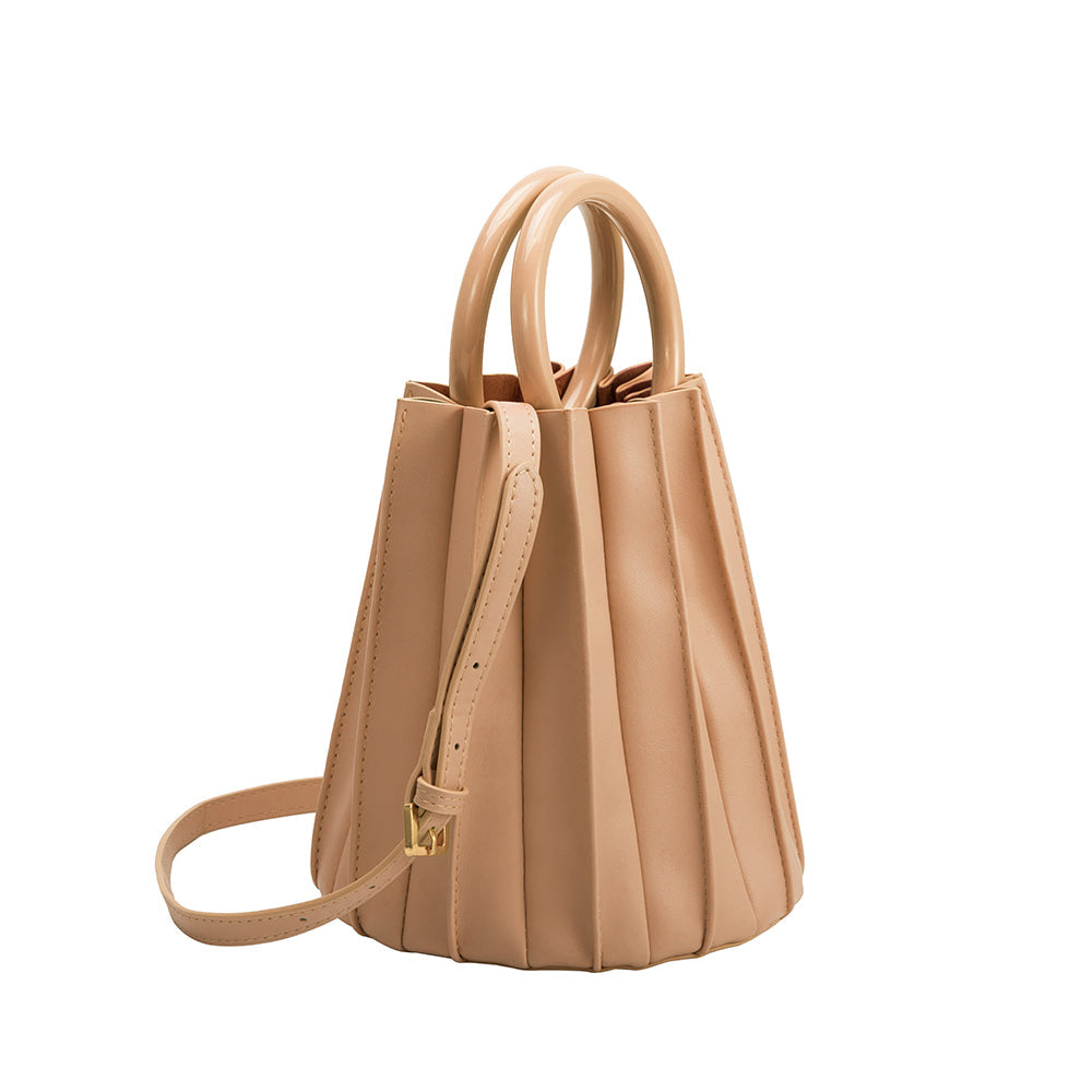 Sac Seau Plissé Accordéon Fauve Adèle vue du produit 2