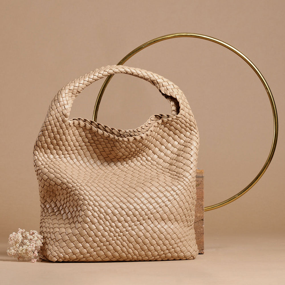 Grand Sac Cabas Tressé Nude Lorette vue du produit 11