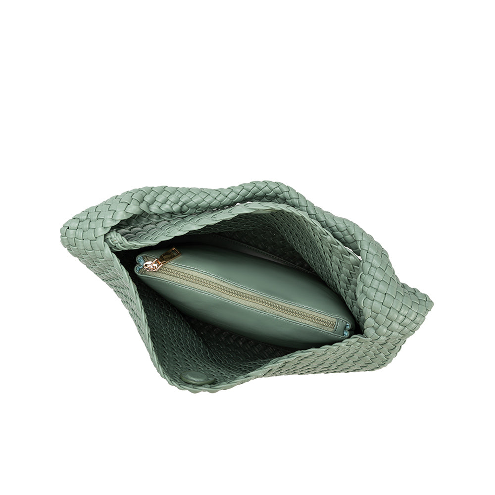 Grand Sac Cabas Tressé Bleu Vert Fanny vue du produit 5