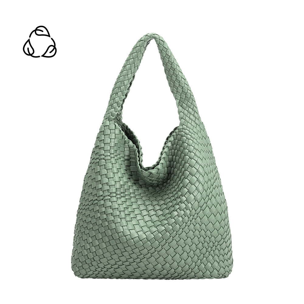 Grand Sac Cabas Tressé Bleu Vert Fanny vue du produit 1