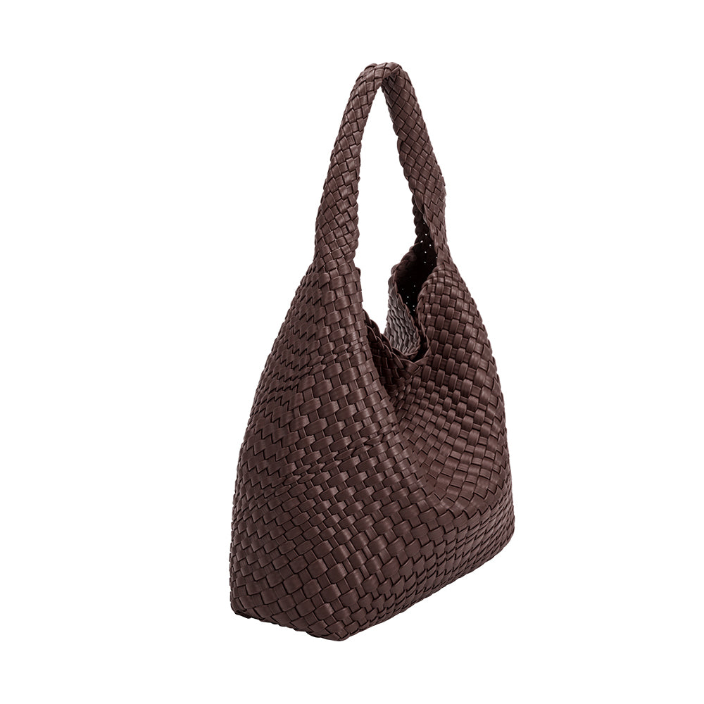 Grand Sac Cabas Tressé Café Héloïse vue du produit 2