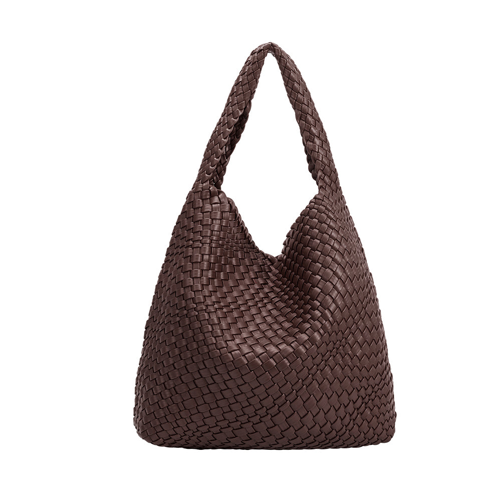 Grand Sac Cabas Tressé Café Héloïse vue du produit 3
