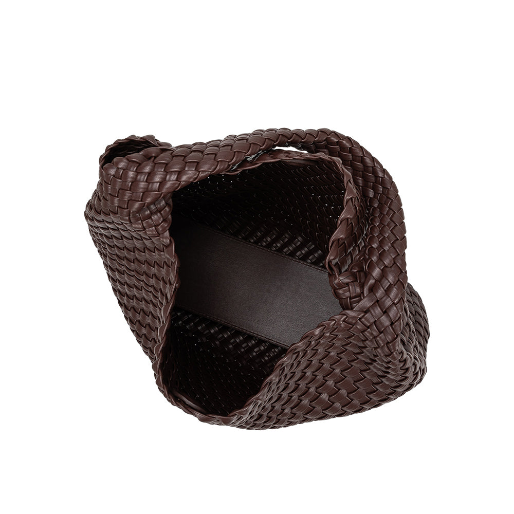 Grand Sac Cabas Tressé Café Héloïse vue du produit 6