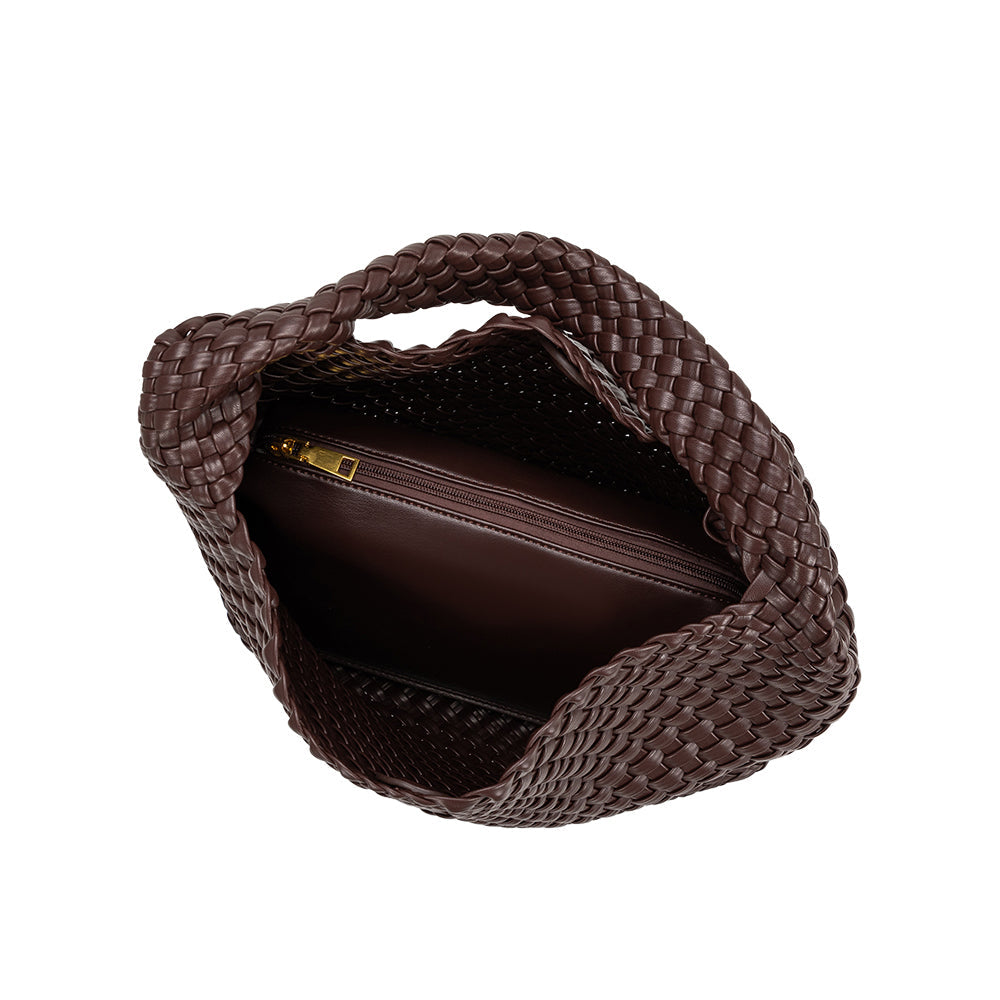Grand Sac Cabas Tressé Café Héloïse vue du produit 5