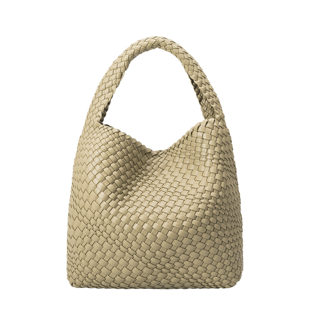Grand Sac Cabas Tressé Vert Mousse Flavie vue du produit 3