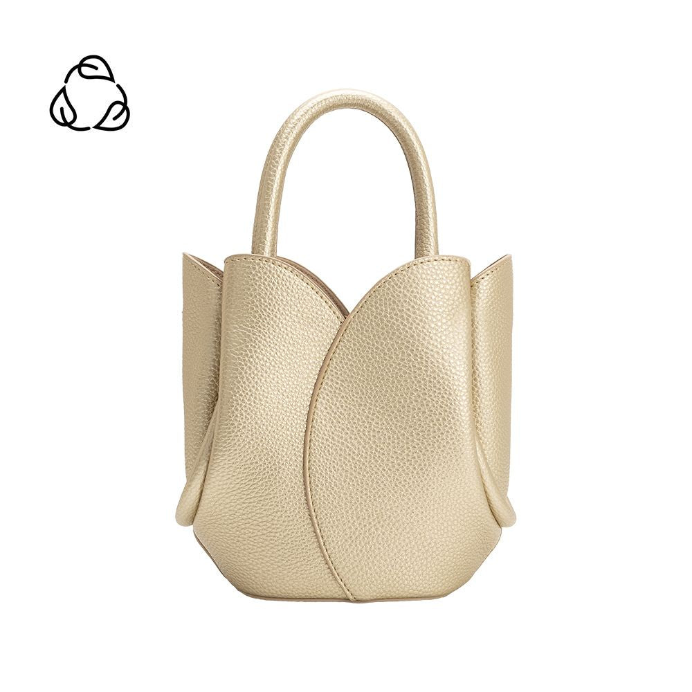 Mini Sac Tulipe Métallisé Doré Agathe vue du produit 1