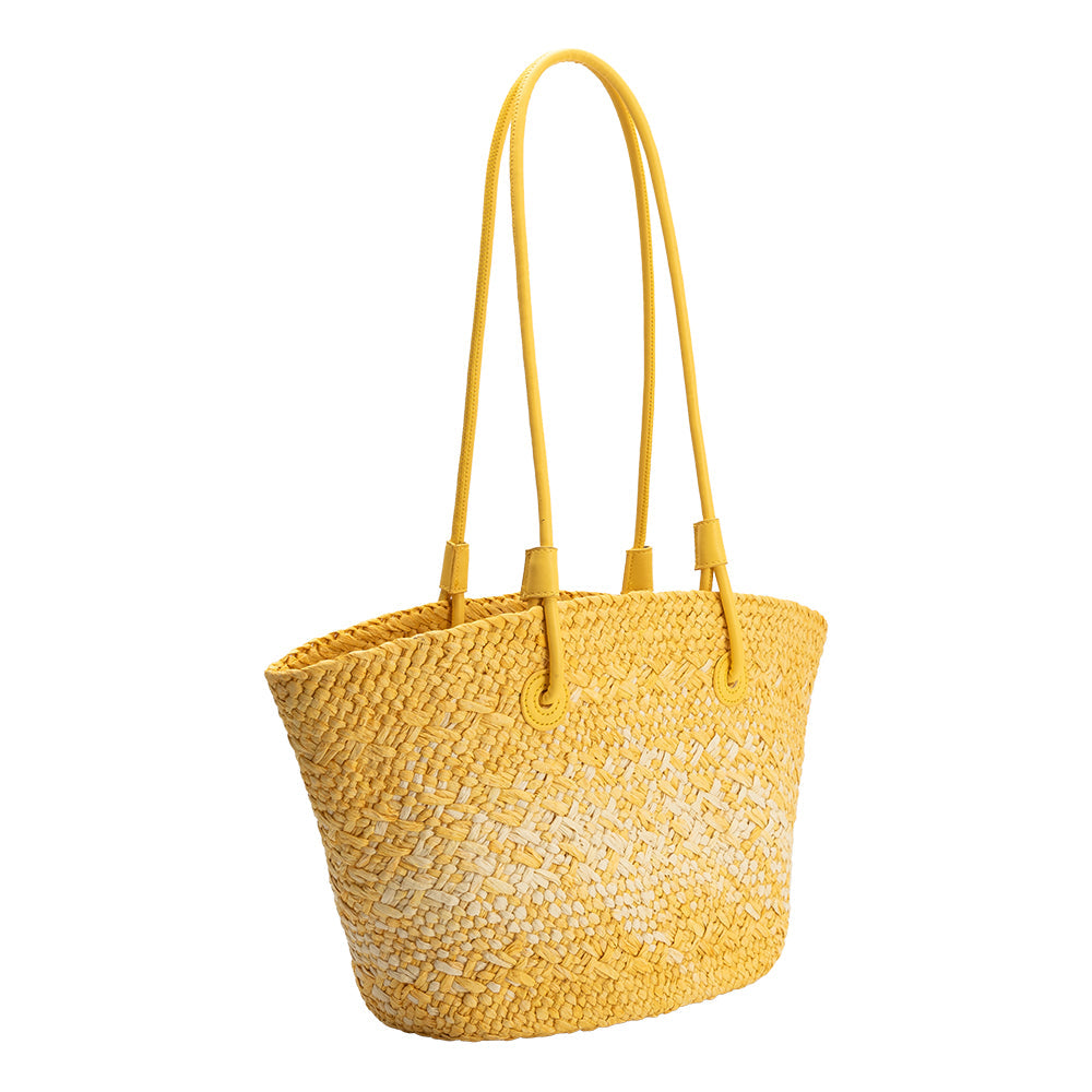 Grand Cabas Paille Jaune Estelle vue du produit 2