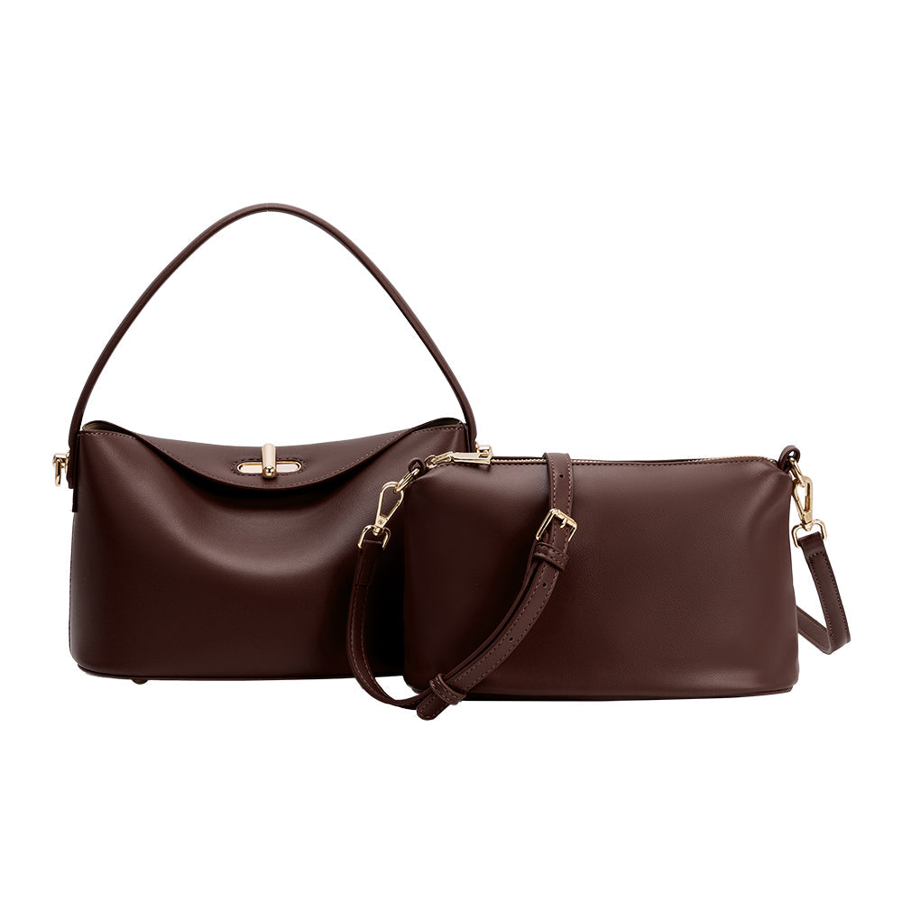 Sac Porté Main Souple Café Roxane vue du produit 4