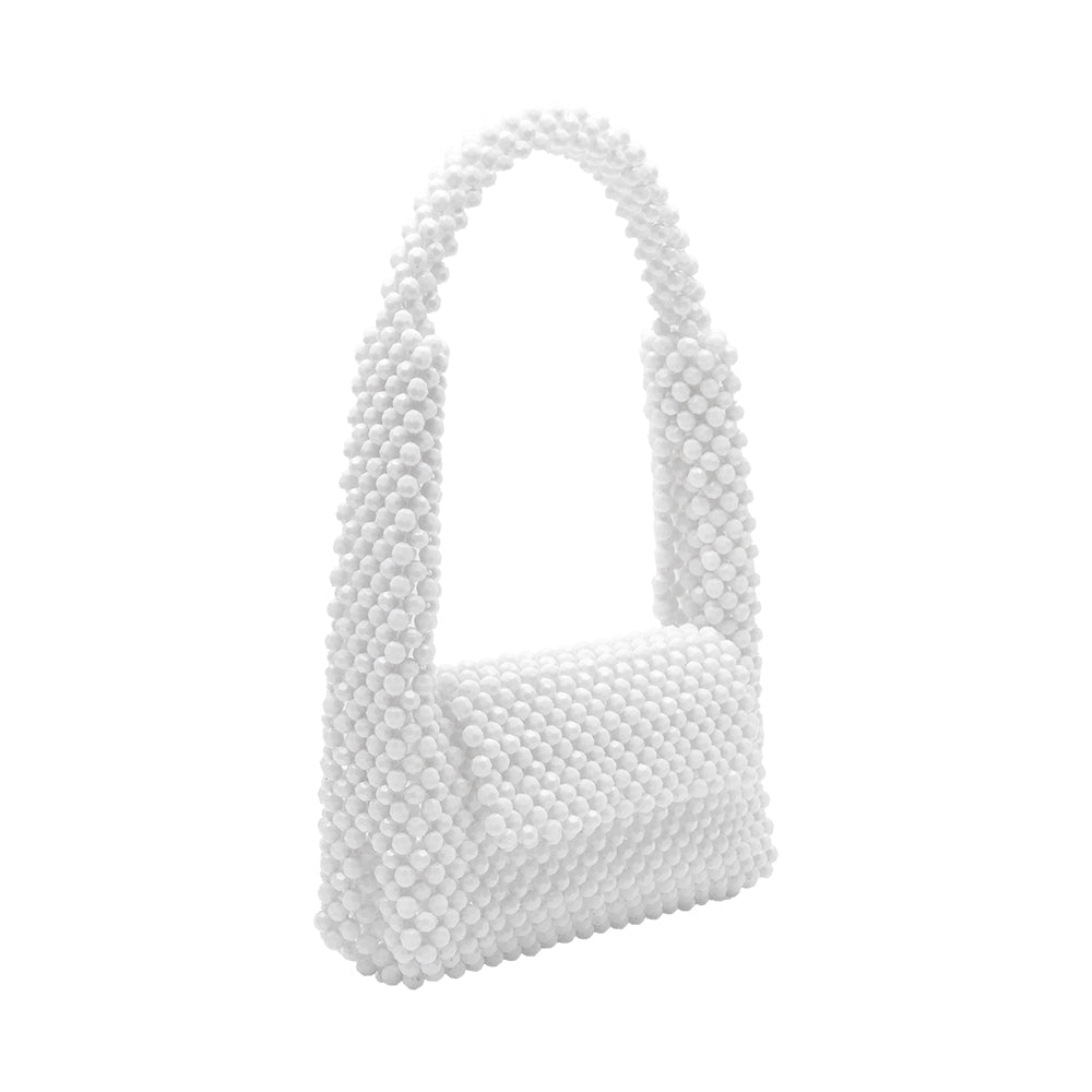 Petit Sac Perlé à Rabat Blanc Dorothée vue du produit 2