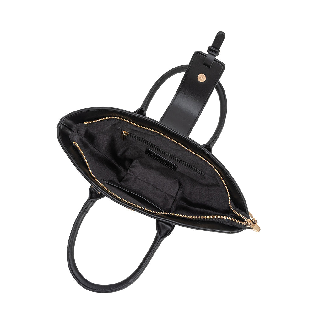 Sac Éventail Double Anse Noir Isaure vue du produit 4
