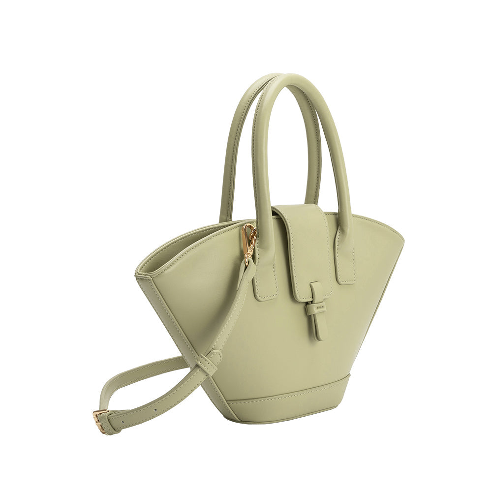 Sac Éventail Double Anse Vert d'Eau Claudine vue du produit 2