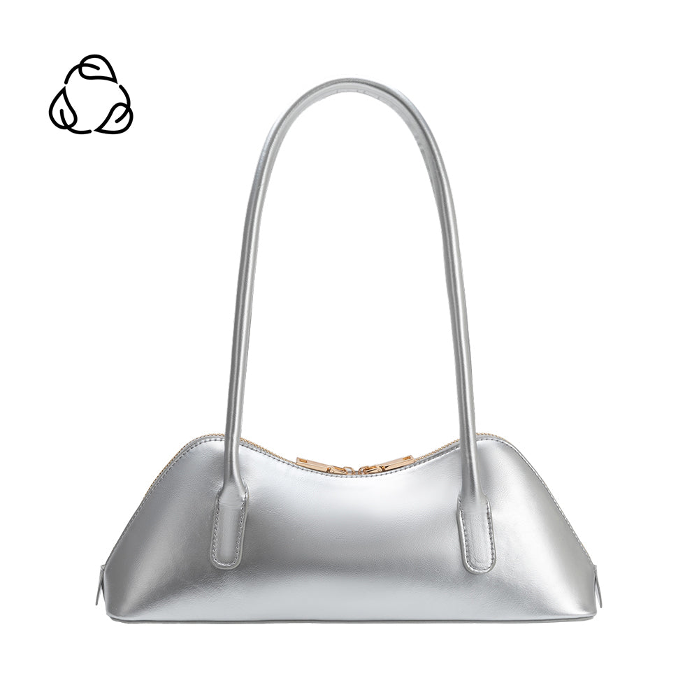 Sac Baguette Double Anse Argent Gervaise vue du produit 1