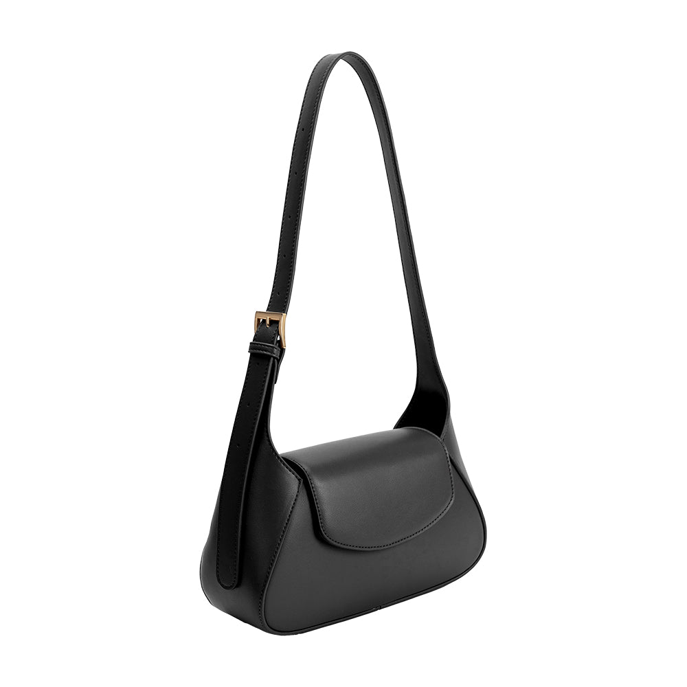 Petit Sac Porté Épaule Épuré Noir Yvonne vue du produit 2