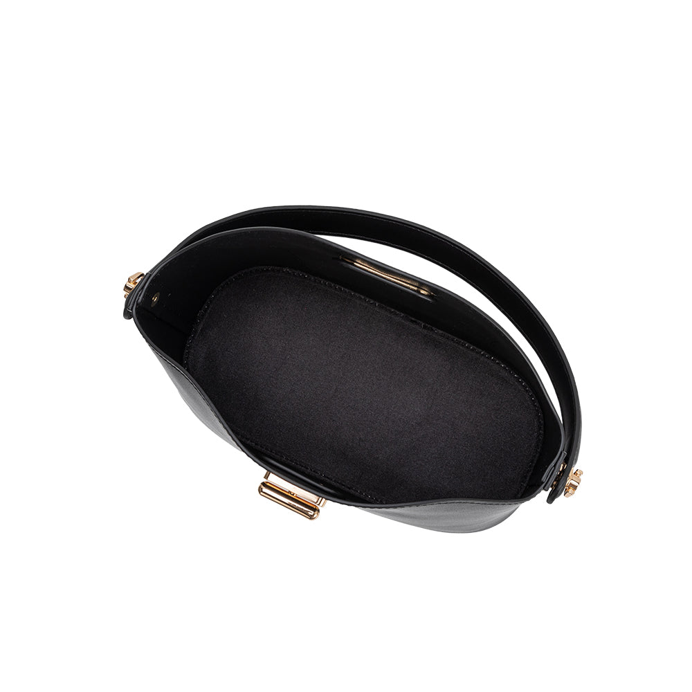 Sac Porté Main Souple Noir Georgette vue du produit 5