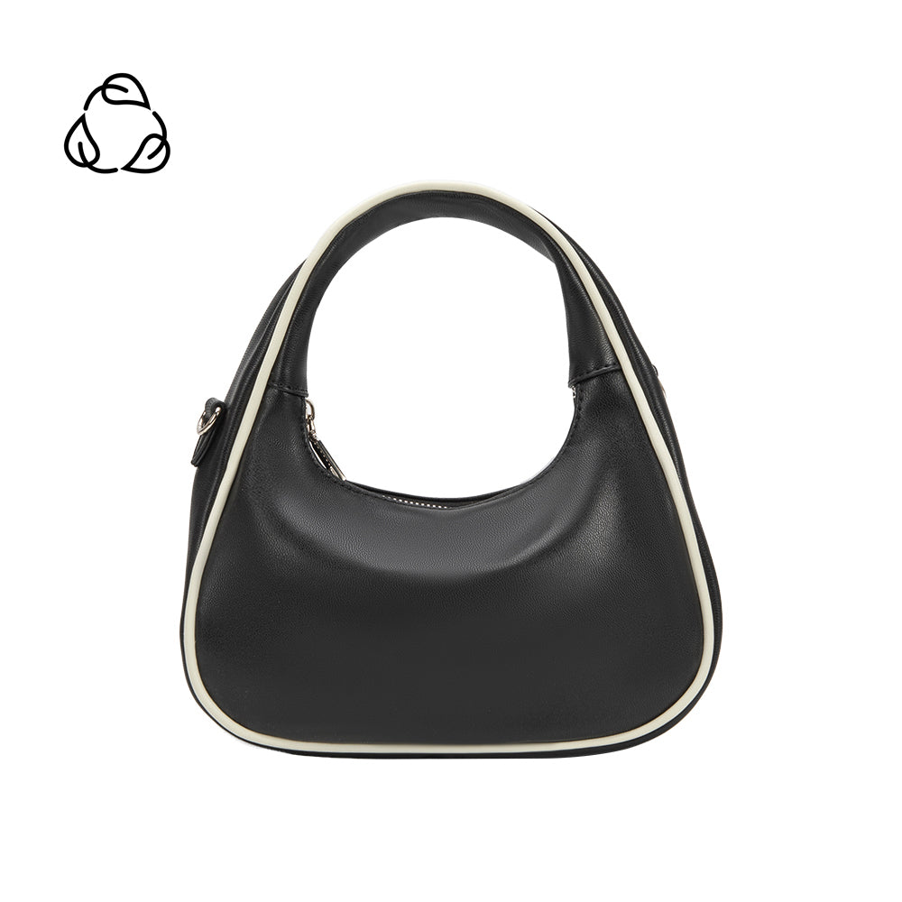 Petit Sac Bandoulière Bordure Contrastée Noir Madeleine vue du produit 1