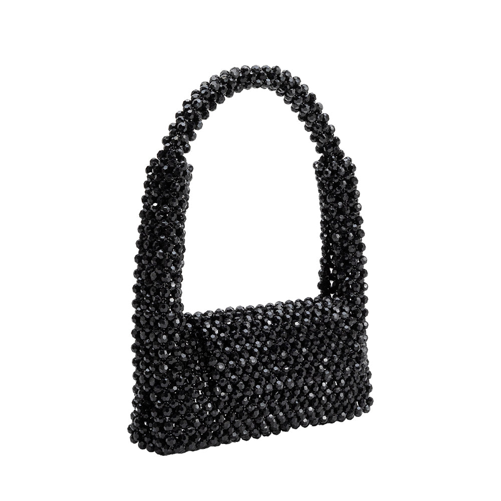 Petit Sac Perlé à Rabat Noir Antoinette vue du produit 2