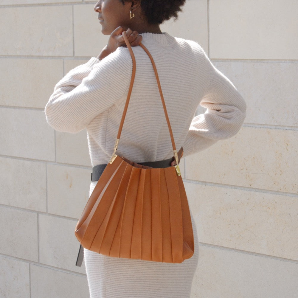 Sac Porté Épaule Plissé Fauve Nadège vue du produit 6