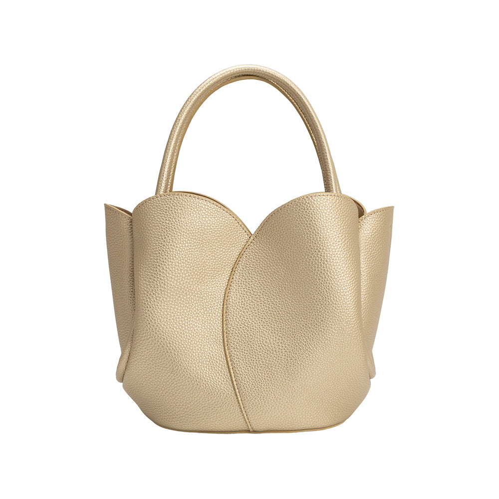 Sac à Main Tulipe Grainé Doré Blandine vue du produit 3