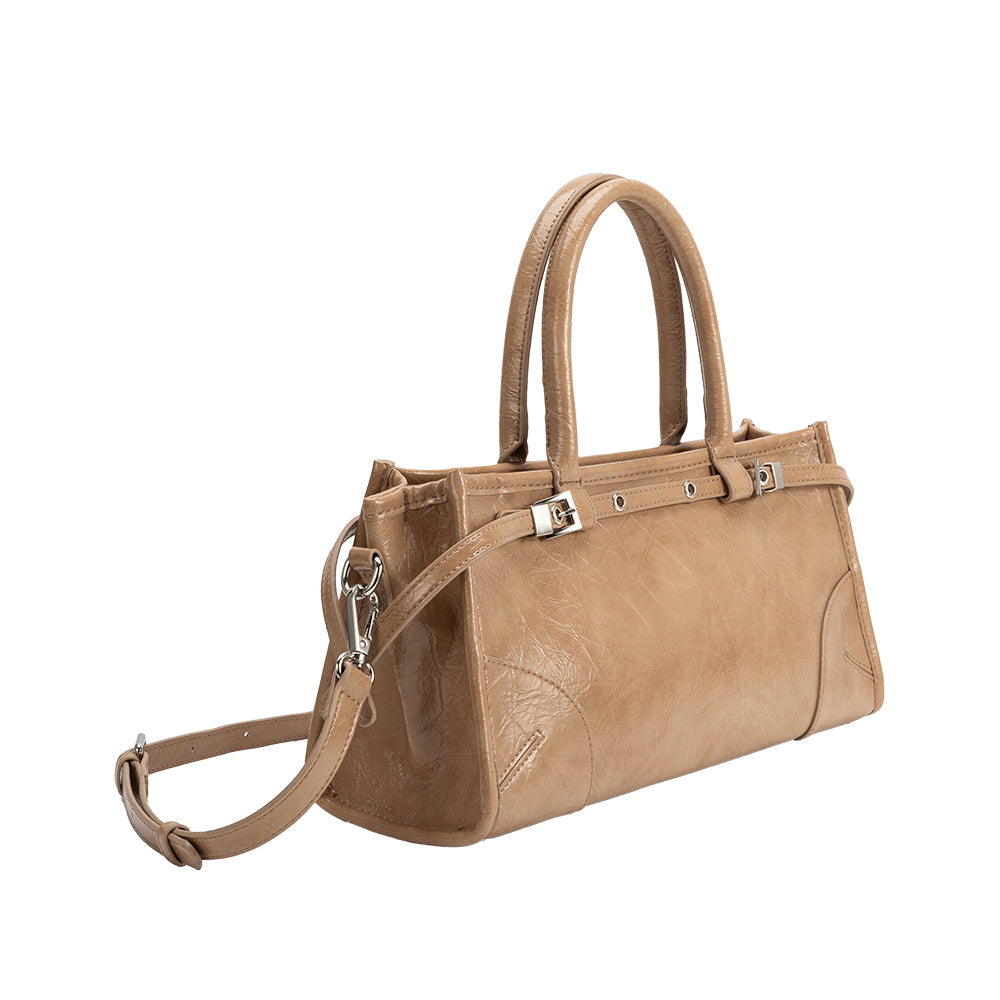 Sac Porté Main Froissé Fauve Coralie vue du produit 2