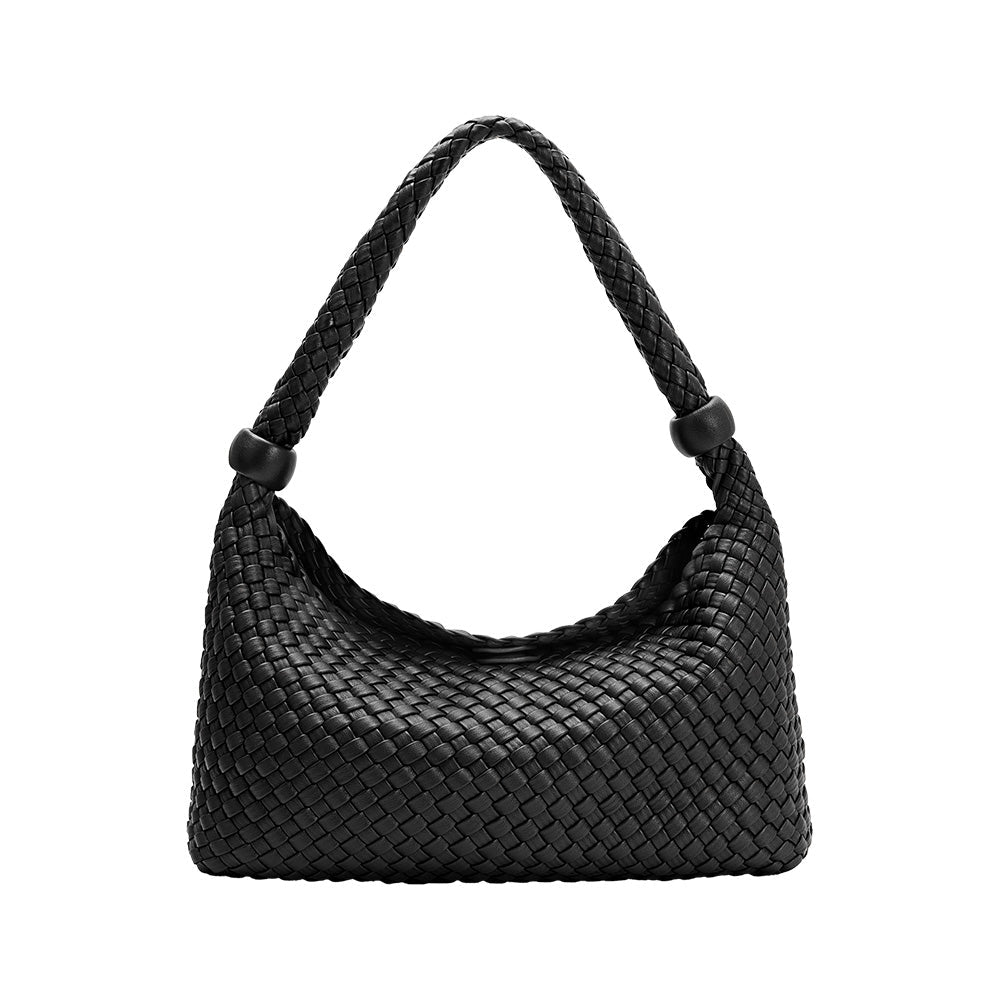 Sac Porté Épaule Tissé Perles Noir Pauline vue du produit 1