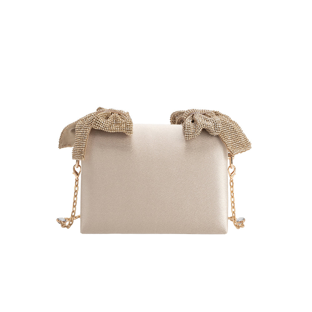 Pochette Nœuds Strass Champagne Aveline vue du produit 3