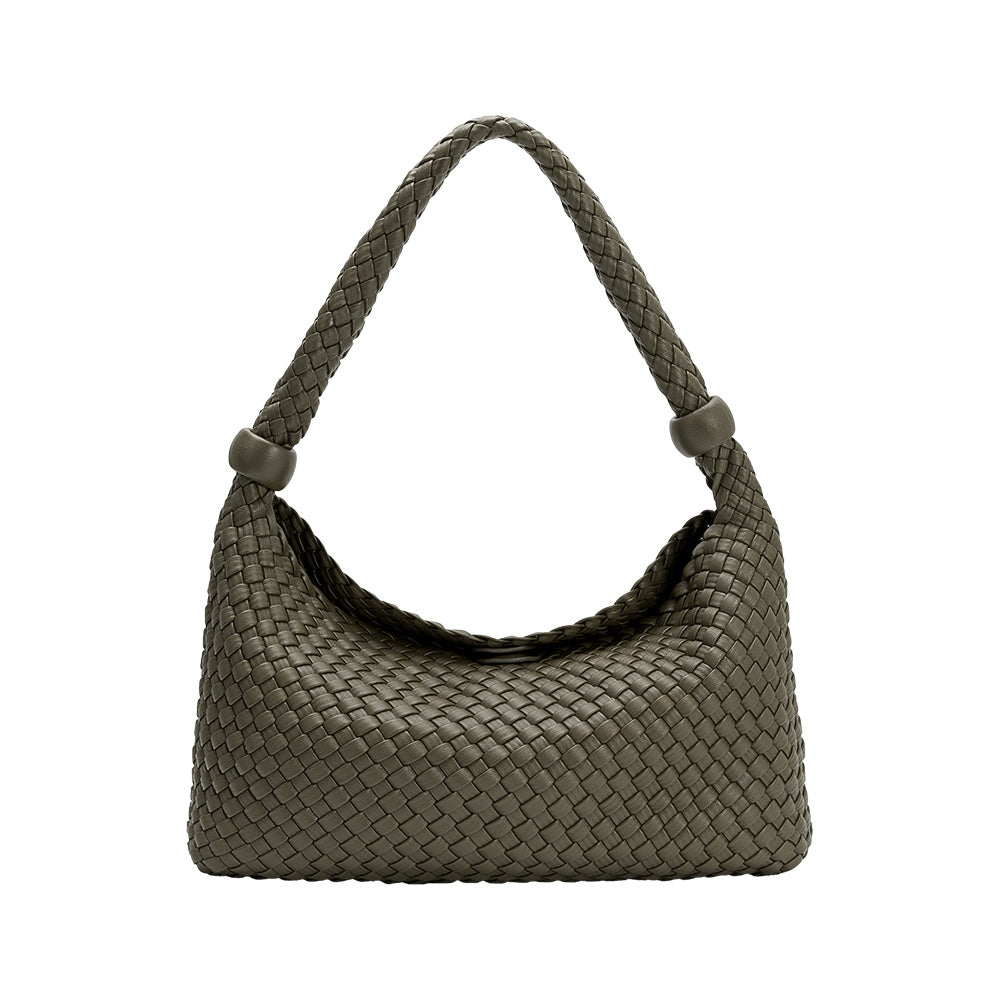 Sac Porté Épaule Tissé Perles Olive Diane vue du produit 1