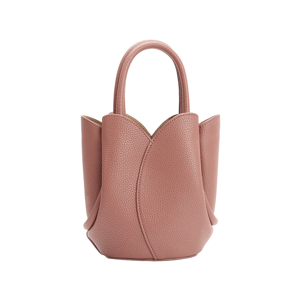 Mini Sac Tulipe Grainé Rose Fernande vue du produit 3