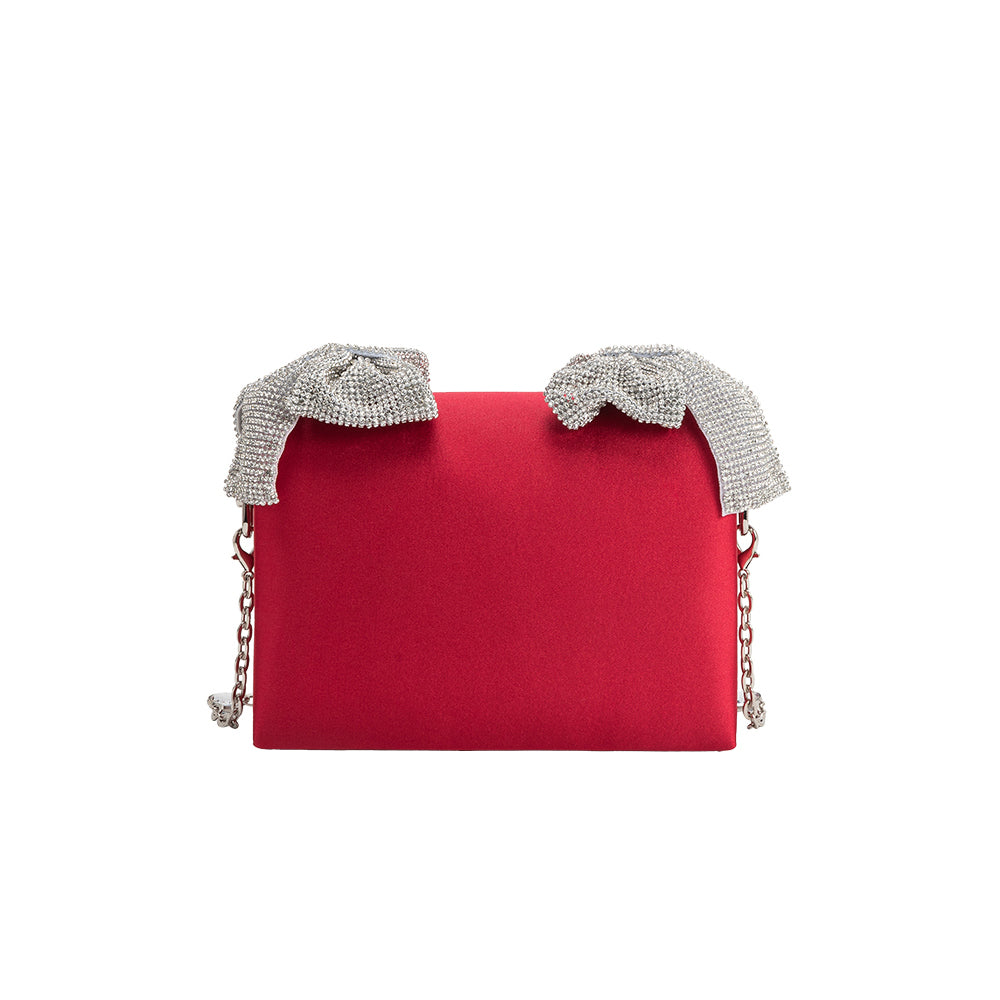 Pochette Nœuds Strass Rouge Reine vue du produit 3