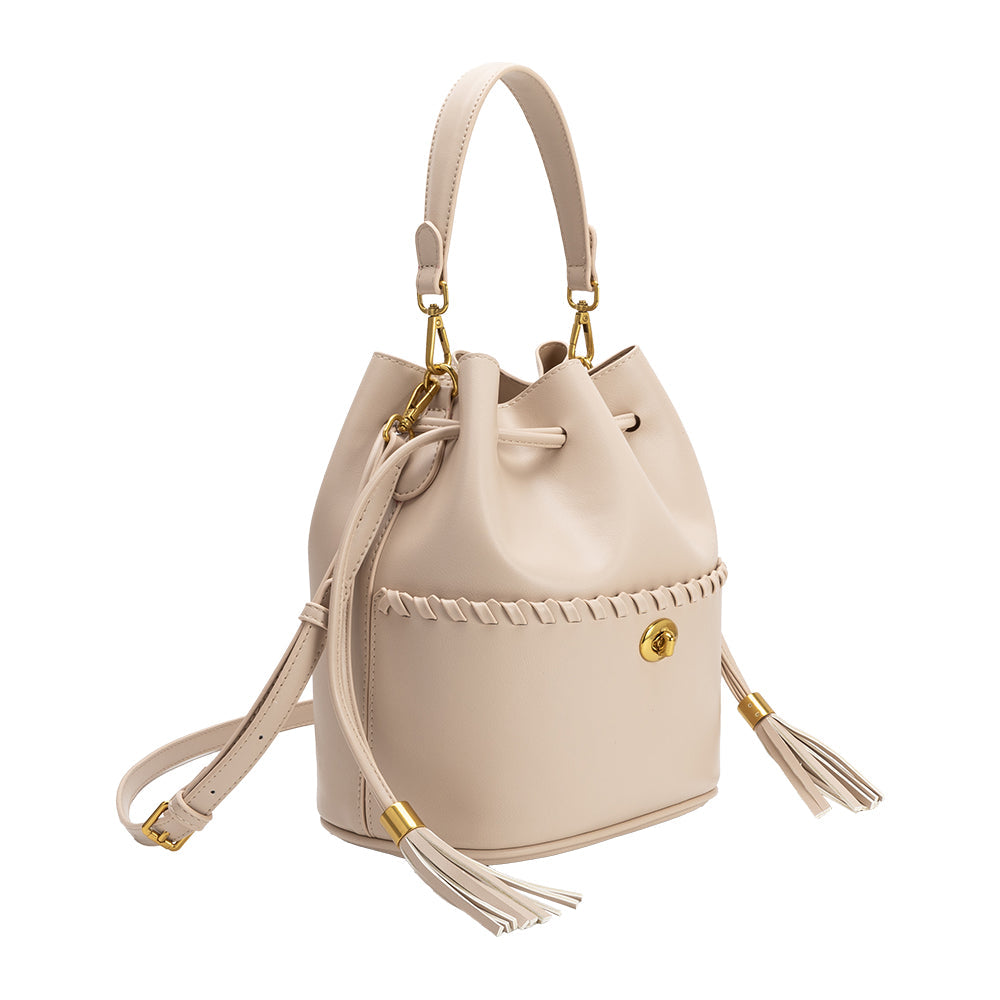 Sac Seau Cordon et Pompon Écru Cordélia vue du produit 2