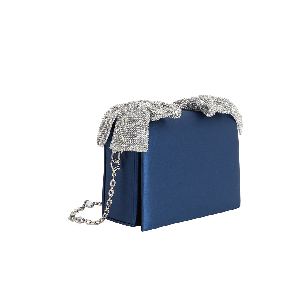 Pochette Nœuds Strass Saphir Viviane vue du produit 2