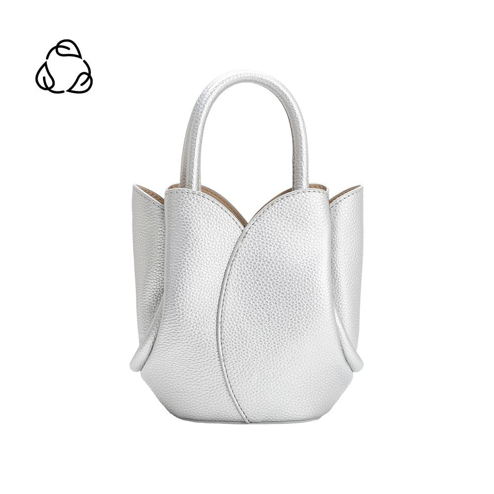 Mini Sac Tulipe Métallisé Argent Valentine vue du produit 1