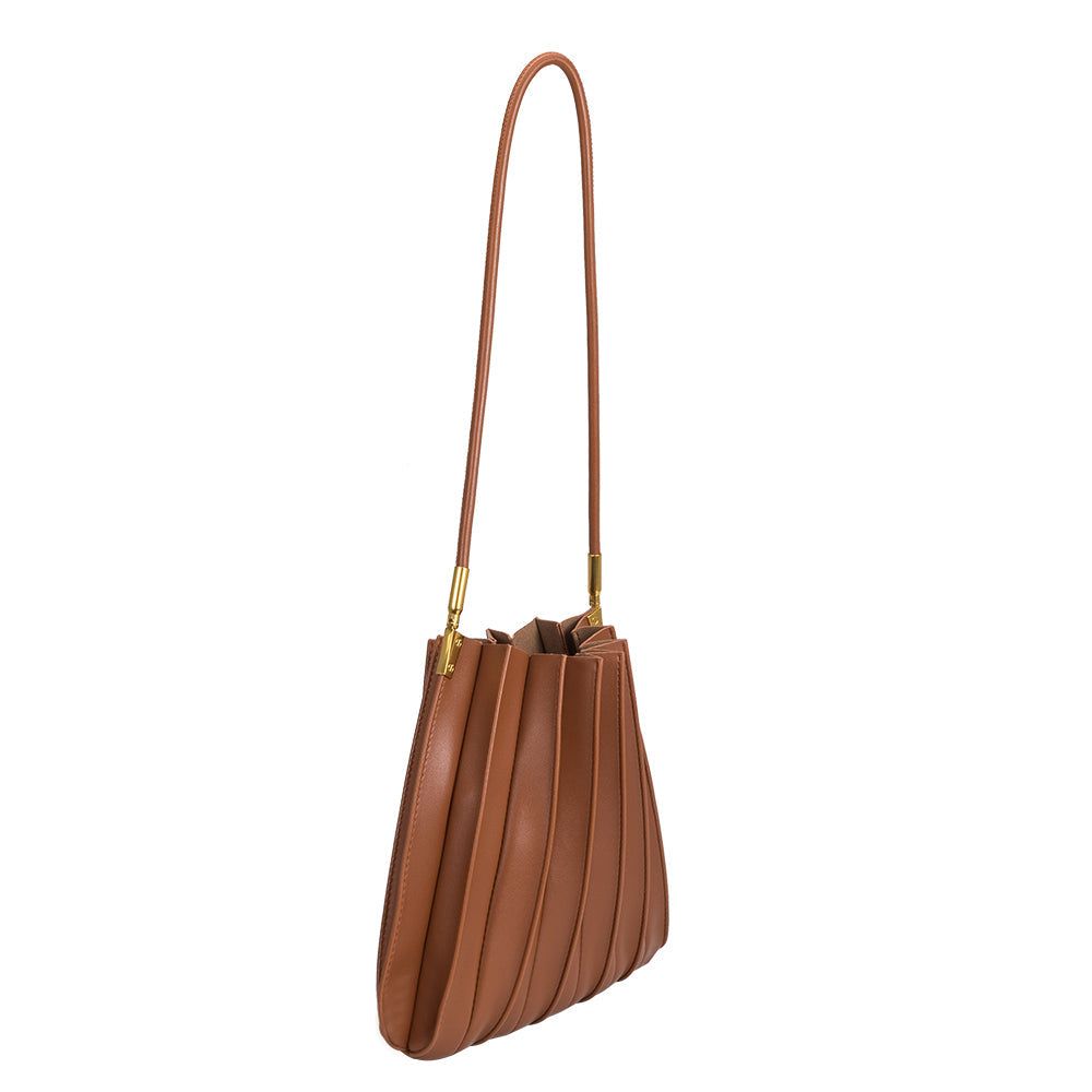 Sac Porté Épaule Plissé Cognac Ariane vue du produit 2
