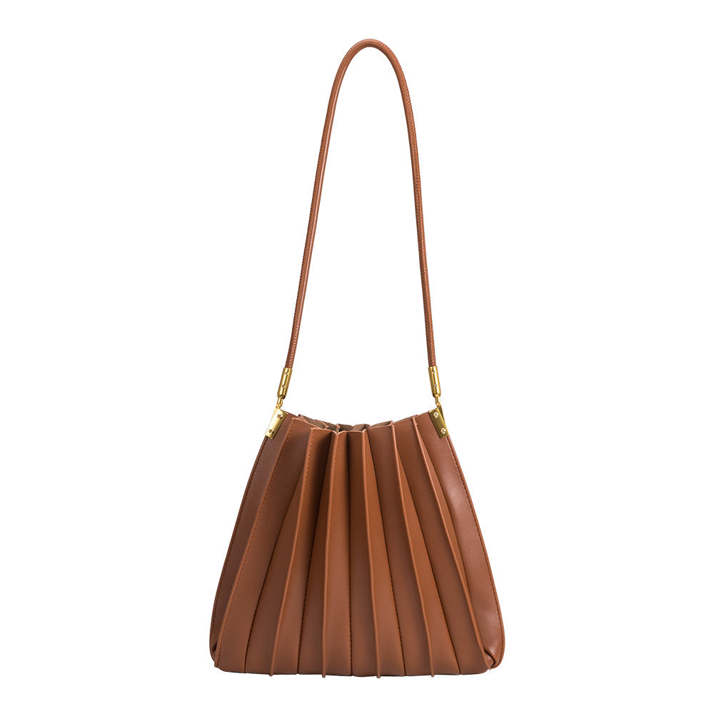 Sac Porté Épaule Plissé Cognac Ariane vue du produit 1