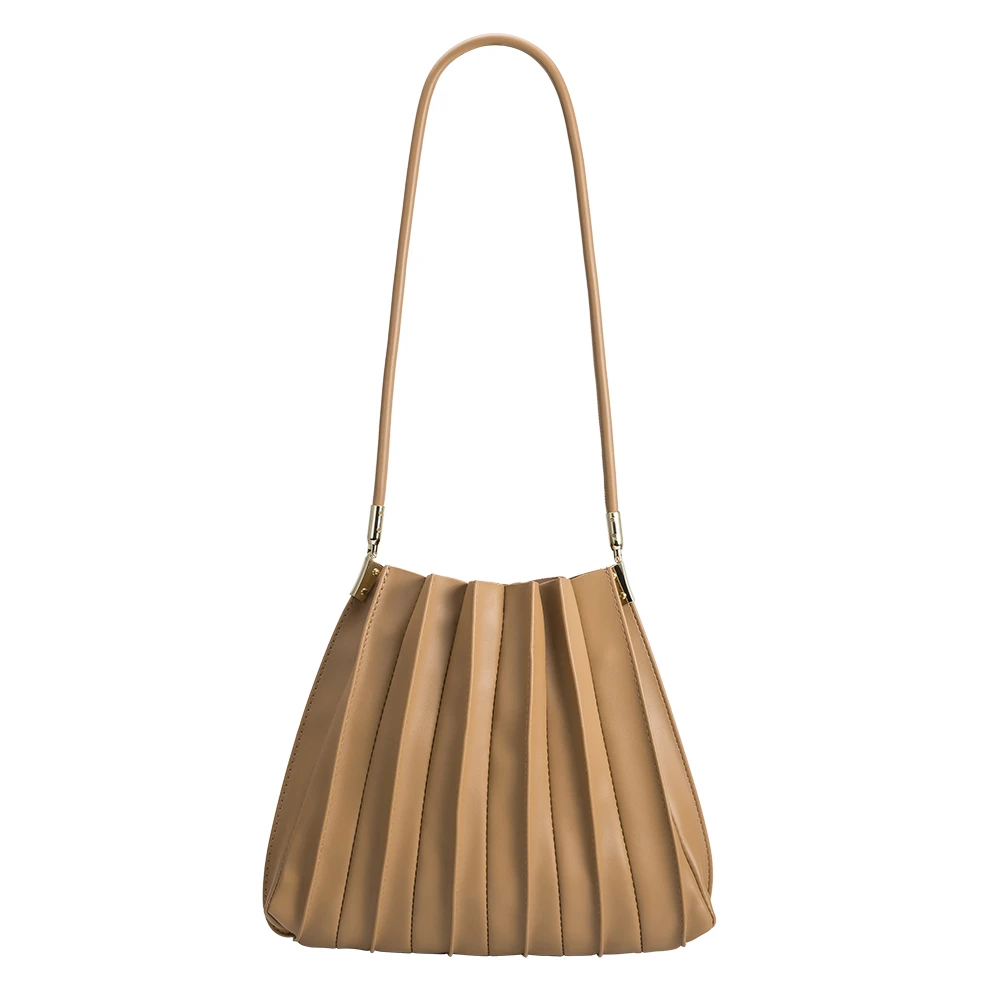 Sac Porté Épaule Plissé Taupe Rachel vue du produit 1