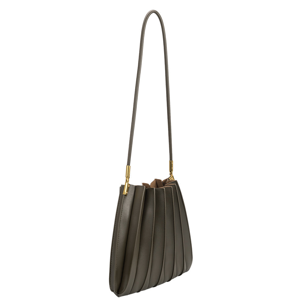 Sac Porté Épaule Plissé Olive Noémie vue du produit 2