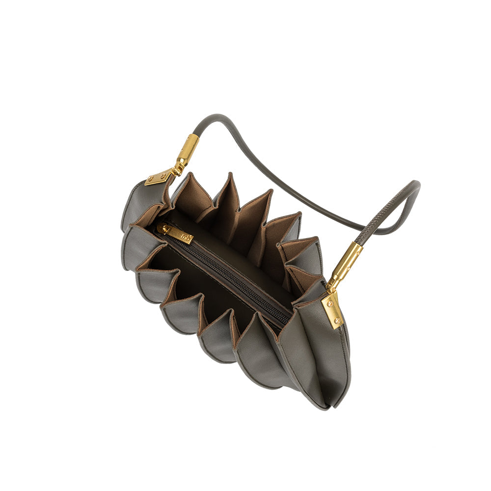 Sac Porté Épaule Plissé Olive Noémie vue du produit 3