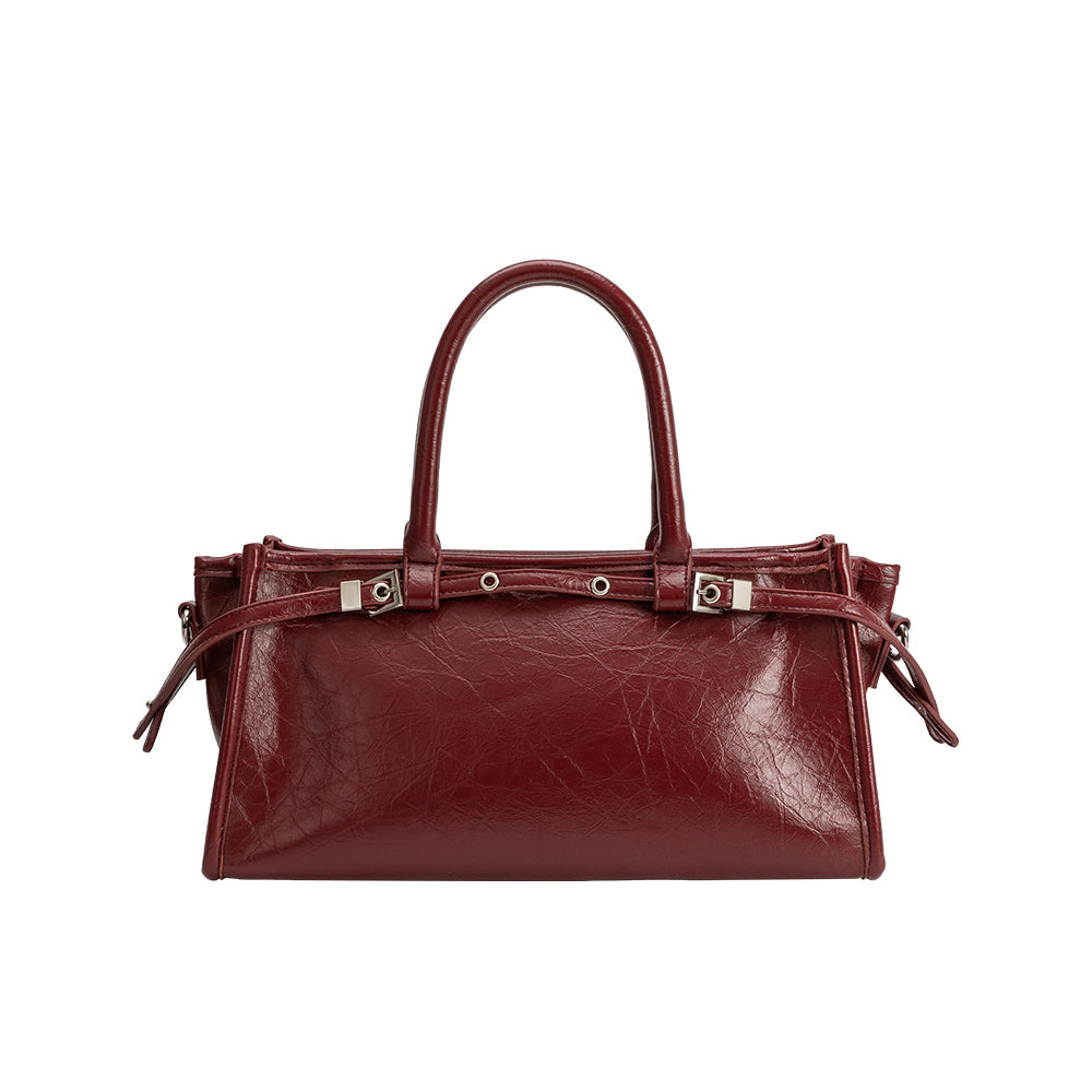 Sac Porté Main Froissé Bordeaux Zélie vue du produit 3