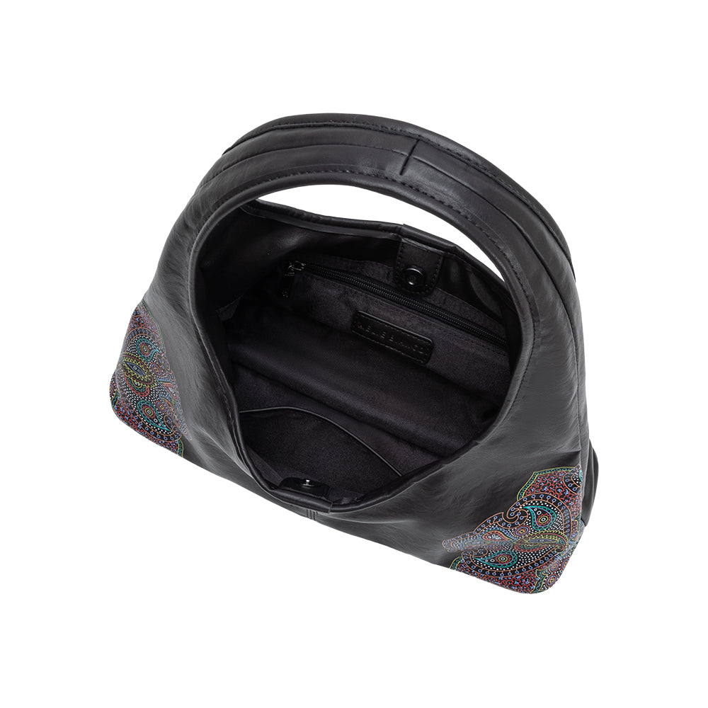 Sac Besace Imprimé Cachemire Noir Émeline vue du produit 4